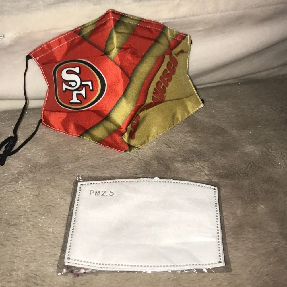 6/$20 New SF 49ers face mask with filters